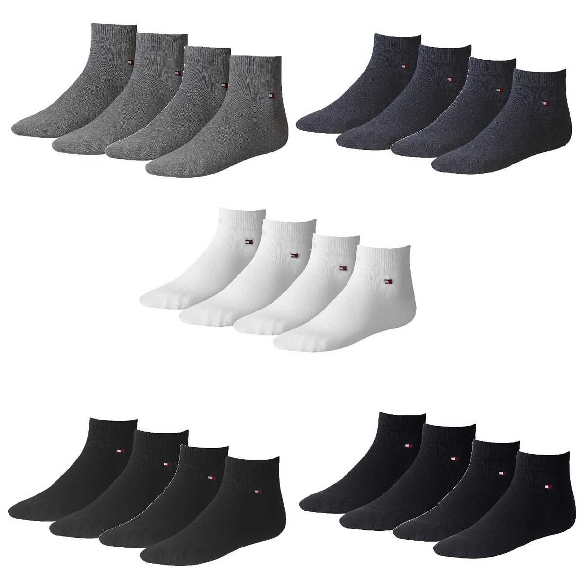 4 Paar TOMMY HILFIGER Herren Quarter Socken Gr. 39 49 4 Paar TOMMY HILFIGER Herren Quarter Socken Gr. 39 49