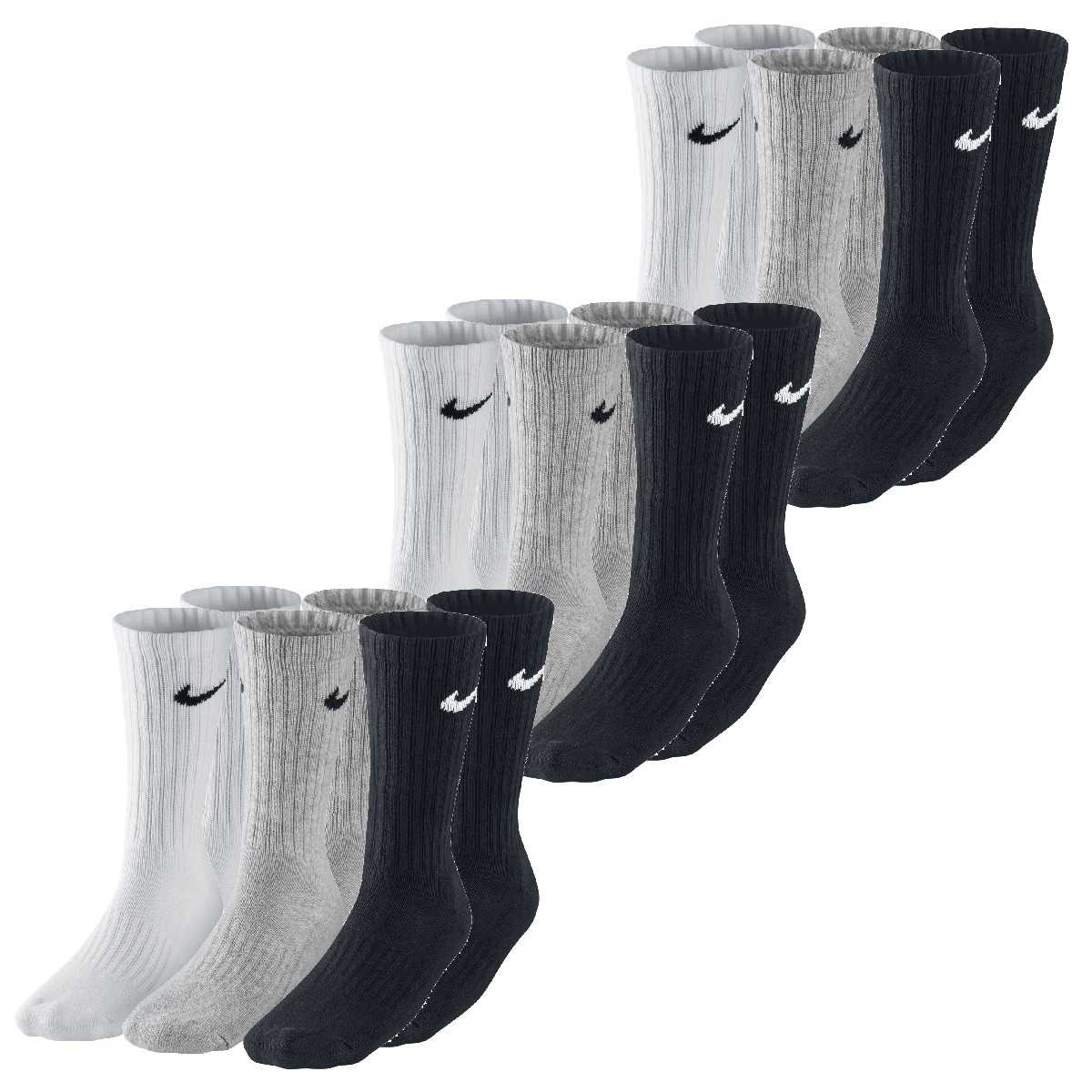 Nike Sportsocken Tennis Socken 9 Paar Crew Strümpfe Socken Tennissocken L