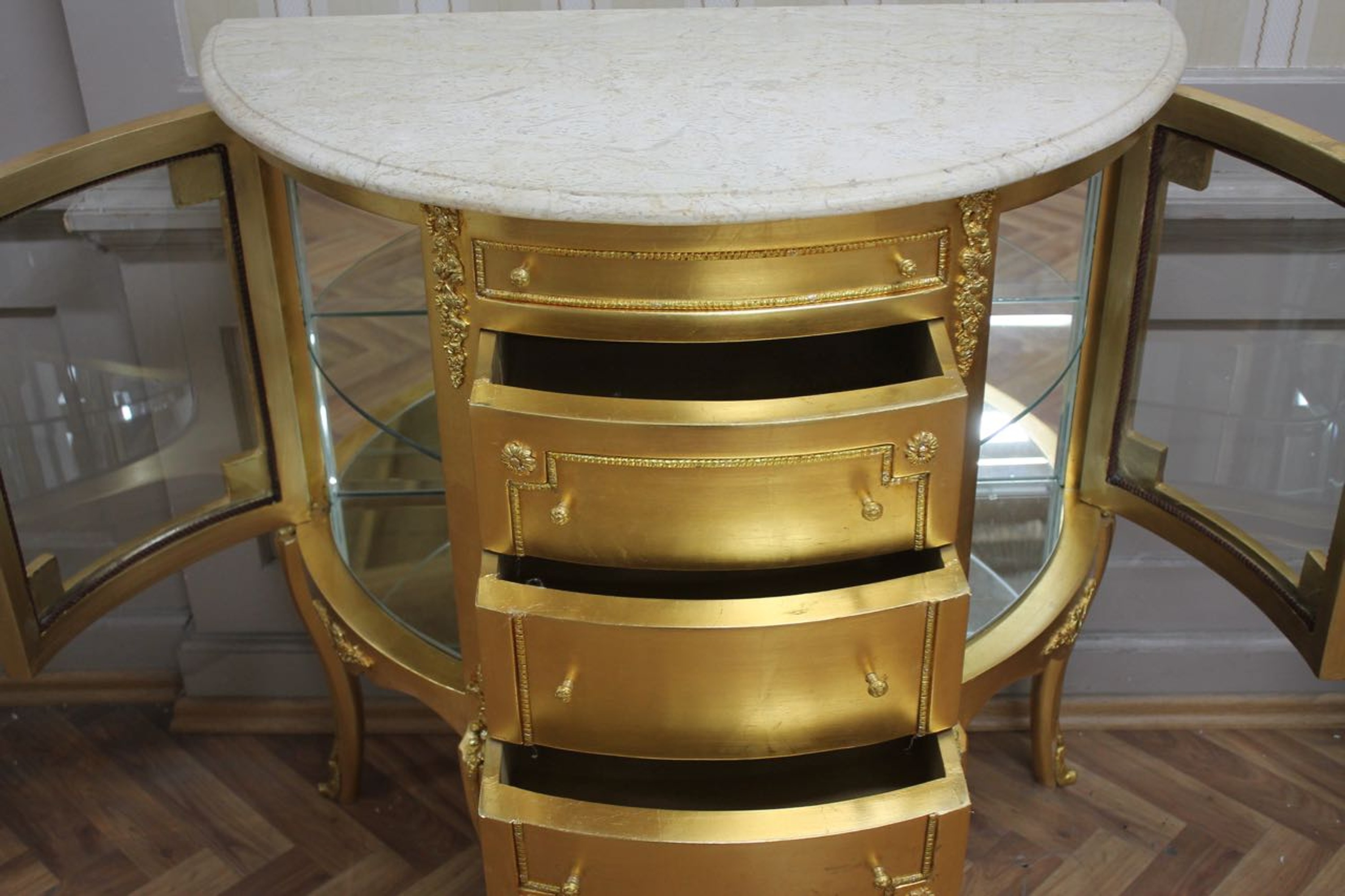 Buffet Anrichte Mit Marmorplatte Antik