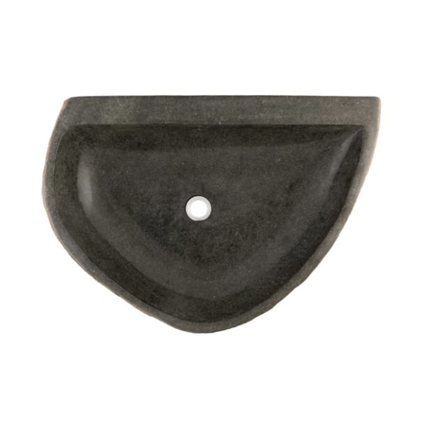 Naturstein Waschbecken mit gerader Rückwand