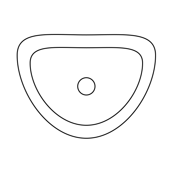 Aufsatzwaschbecken gerade Rückwand