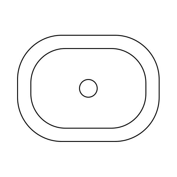 Aufsatzwaschbecken ovale Form