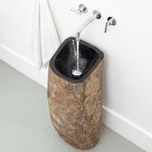 Flußstein Waschtischsäule natur 35x35x80 cm kaufen 1