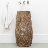 Flußstein Waschtischsäule natur 35x35x80 cm kaufen 4