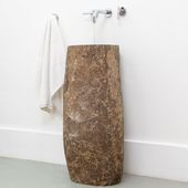 Flußstein Waschtischsäule natur 35x35x80 cm kaufen 2