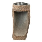 Flußstein Waschtischsäule natur 35x35x80 cm kaufen 11