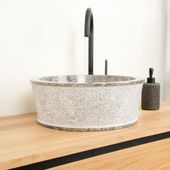 wohnfreuden Marmor - Waschbecken JAAKO 40 cm grau