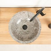 wohnfreuden Marmor - Waschbecken JAAKO 40 cm grau