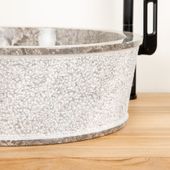 wohnfreuden Marmor - Waschbecken JAAKO 40 cm grau