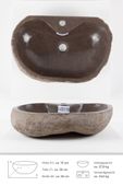 Naturstein-Aufsatz-Waschbecken 50 cm oval kaufen 5