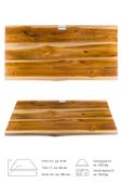 Teak Waschtischplatte Gr. L lasiert 100 cm kaufen 5
