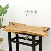 wohnfreuden Teak Holz Waschtischplatte ca. 100-150 cm