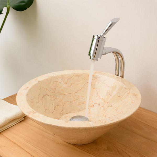 wohnfreuden Marmor Waschbecken Caping 40cm creme