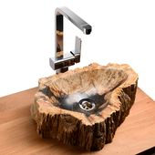 Waschbecken fossiles Holz 46x34x13,5 cm kaufen 1