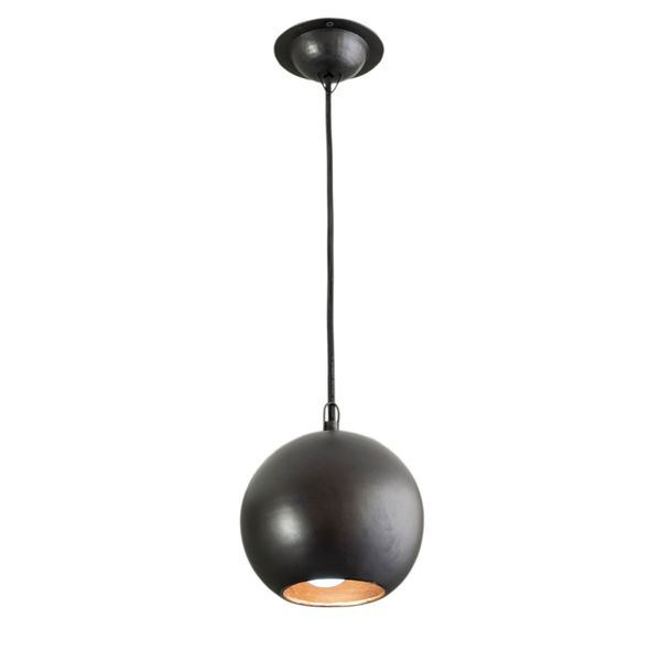 wohnfreuden Kupferlampe Bola 17 cm schwarz