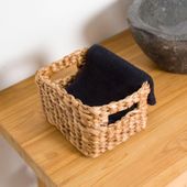 Aufbewahrungskorb geflochten Wasserhyazinthe Bad kaufen 3