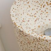 wohnfreuden Terrazzo Standwaschbecken Malibu 90cm creme rot