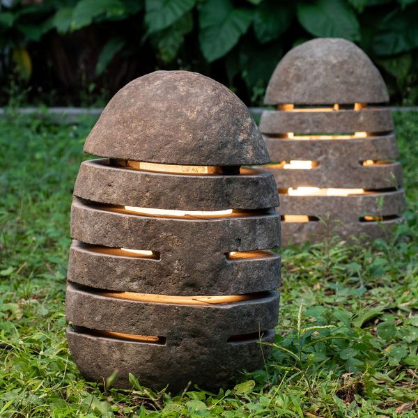 NatursteinLampe Garten Beleuchtung Steinlampe kaufen