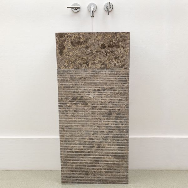 wohnfreuden Marmor Standwaschbecken MO 018 grau 40x90 cm