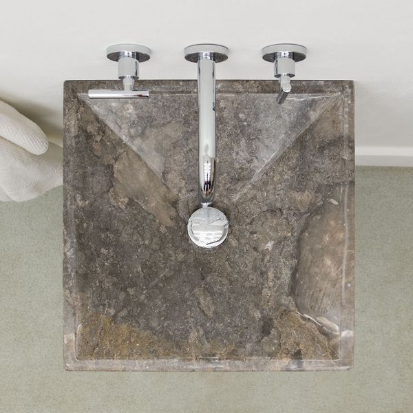 Marmor Standwaschbecken 90 cm grau kaufen