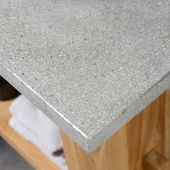 wohnfreuden Terrazzo Waschtischplatte 60x40 cm grau weiß