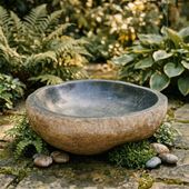 wohnfreuden Naturstein Schale 40 cm innen poliert