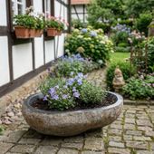 wohnfreuden Naturstein Schale 40 cm innen poliert