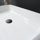 Keramik Waschbecken 60 cm Aufsatzwaschbecken Keramikbecken weiss rechteckig modern Bad Wohnfreuden