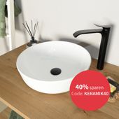 Keramik-Aufsatzwaschbecken weiss rund 40 cm Bad kaufen 3