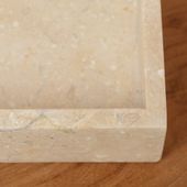 wohnfreuden wohnfreuden Marmor Tablett 30 cm creme mit hohem Rand