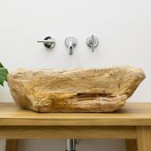 Aufsatzwaschbecken fossiles Holz versteinert kaufen 3