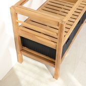 wohnfreuden Teakholz Unterschrank JUNIOR 120 cm inkl. 3 Körbe