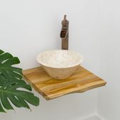 Teakholz Waschtischplatte ab 40 cm Unikatauswahl nach dem Kauf Bad Garten WC Massivholz Badmöbel Holzplatte Unterschrank Wohnfreuden