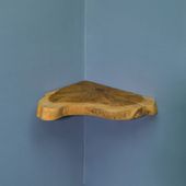 Holz Waschtischplatte für Aufsatzwaschbecken 40 cm Bad Garten WC Massivholz Badmöbel Holzplatte Waschtisch-Unterschrank Wohnfreuden