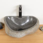 Mischbatterie Einhebel-Waschtisch-Mischer chrom Einhand Waschtischarmatur Bad für Steinwaschbecken Aufsatzwaschbecken Wohnfreuden