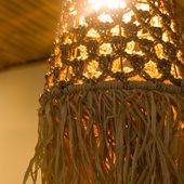 Lampenschirm Hängelampe Lampe Deckenlampe Seegras im Boho Stil Wohnfreuden 