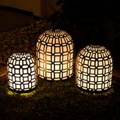 Kupfer Lampe schwarz aussen Bodenlampe Kunstharz Gartenlampe Wohnfreuden