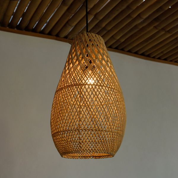Lampenschirm DOT aus Rattan