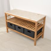 wohnfreuden Marmor Waschtischplatte creme 120x50x3 cm