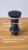 90 mm Waschbecken Pop-Up Ablauf-Ventil weiß kaufen 3