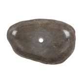 Flussstein-Waschbecken 70 cm oval grau poliert kaufen 6