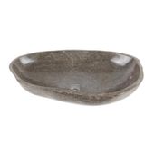 Flussstein-Waschbecken 70 cm oval grau poliert kaufen 8