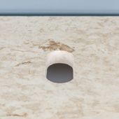 Wohnfreuden Teakholz Waschtisch JUNIOR 100 cm mit Marmor Platte creme inkl. 3 Körbe 