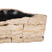 wohnfreuden Fossiles Holz Waschbecken natürlich 85 cm