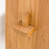 Wohnfreuden Teakholz Waschtisch ZEN 60 cm mit Naturstein Platte extra hoch