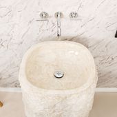 Marmor Standwaschbecken 90 cm creme kaufen 2