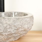 Marmor-Stein-Waschbecken 40 cm grau kaufen 4