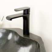 Marmor-Stein-Waschbecken 50 cm schwarz kaufen 4