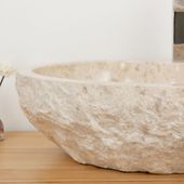Marmor-Stein-Waschbecken 60 cm creme kaufen 3