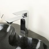 Marmor-Stein-Waschbecken 60 cm schwarz kaufen 5